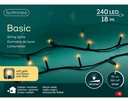 Kaemingk | Verlichting LED Basic Lights In/Outdoor 240 Leds Soft Gold Snoer Zwart 18m +5m Aanloopsnoer Dimmer IP44 Adapter