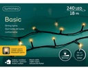 Kaemingk | Verlichting LED Basic Lights In/Outdoor 240 Leds Klasiek Warm Snoer Zwart 18m +5m Aanloopsnoer Dimmer IP44 Adapter