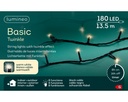 Kaemingk | Verlichting Basic Twinkle In/Outdoor 180 Leds Warm Wit Snoer Zwart 13,5m +5m Aanloopsnoer 8 Functies IP44 Adapter