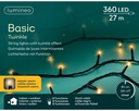 Kaemingk | Verlichting Basic Twinkle In/Outdoor 360 Leds Klassiek Warm Snoer Zwart 27m + 5m Aanloopsnoer 8 Functies IP44 Adapter
