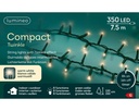 Lumineo | Verlichting Compact Twinkle In/Outdoor 350 Leds Warm Wit Snoer Groen 7,5m + 5m Aanloopsnoer 8 Functies Adapter