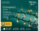 Lumineo | Verlichting Compact Twinkle In/Outdoor 750 Leds Klassiek Warm Groen Snoer 16m + 5m Aanloopsnoer 8 Functies Adapter
