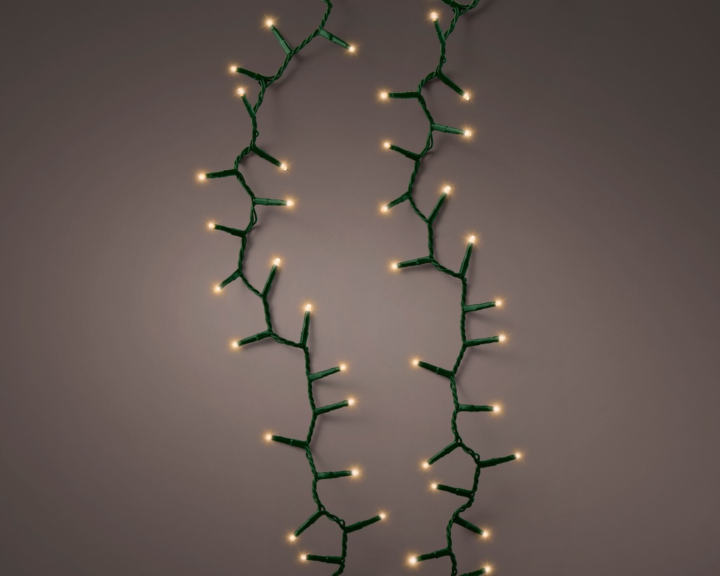 Lumineo | Verlichting Compact Twinkle In/Outdoor 1000 Leds Klassiek Warm Snoer Groen 22,5m + 5m Aanloopsnoer 8 Functies