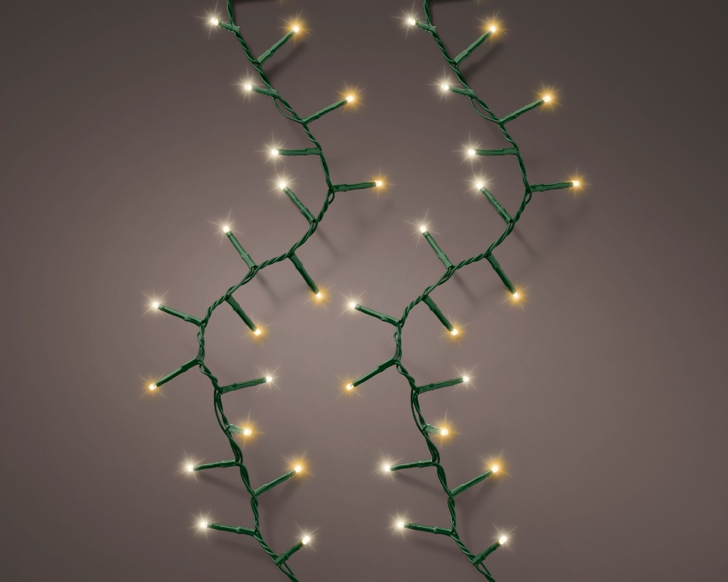 Lumineo | Verlichting Compact Twinkle In/Outdoor 1500 Leds Klassiek Warm Wit Snoer Groen 34m + 5m Aanloopsnoer 8 Functies