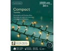 Lumineo | Verlichting Compact Twinkle In/Outdoor 1500 Leds Klassiek Warm Wit Snoer Groen 34m + 5m Aanloopsnoer 8 Functies