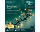 Lumineo | Verlichting Excellent Twinkle In/Outdoor 1272 Leds Soft Gold Snoer Zwart 20m + 5m Aanloopsnoer 8 Functies