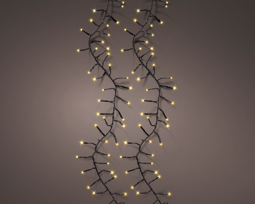 Lumineo | Verlichting Excellent Twinkle In/Outdoor 1584 Leds Soft Gold Snoer Zwart 25m + 5m Aanloopsnoer 8 Functies