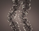 Lumineo | Verlichting Cluster Twinkle Outdoor 768 Leds Warm Wit Snoer Zwart 7m + 5m Aanloopsnoer 8 Functies Adapter