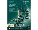 Lumineo | Verlichting Cluster Twinkle Outdoor 2040 Leds Warm Wit Snoer Zwart 19m + 5m Aanloopsnoer 8 Functies Adapter
