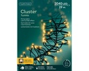 Lumineo | Verlichting Cluster Twinkle Outdoor 2040 Leds Klassiek Warm Snoer Zwart 17m + 5m Aanloopsnoer 8 Functies