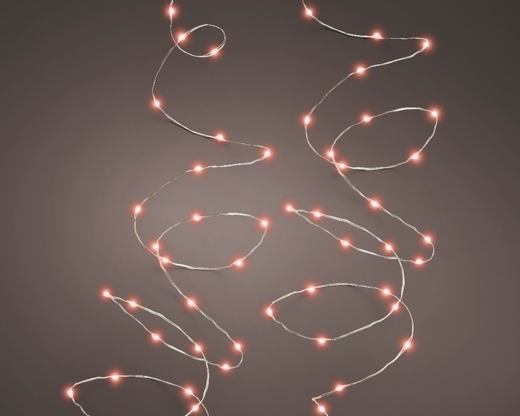 Lumineo | Verlichting Micro-LED Outdoor 240 Leds Rood Snoer Zilver 12m + 5m Aanloopsnoer IP44 Adapter