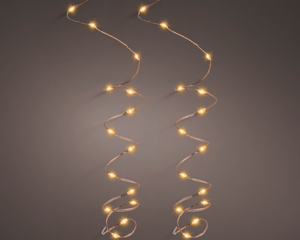 Lumineo | Verlichting Micro Lichtsnoer Twinkle In/Outdoor 240 Leds Warm Wit Snoer Koper 12m + 5m Aanloopsnoer 8 Functies Adapter