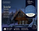 Lumineo | Verlichting Icicle Twinkle In/Outdoor 490 Leds Cool Wit/Blauw Snoer Transparant 20m + 5m Aanloopsnoer 8 Functies