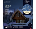 Lumineo | Verlichting Icicle Twinkle In/Outdoor 490 Leds Warm Wit Snoer Wit 20m + 5m Aanloopsnoer 8 Functies Adapter