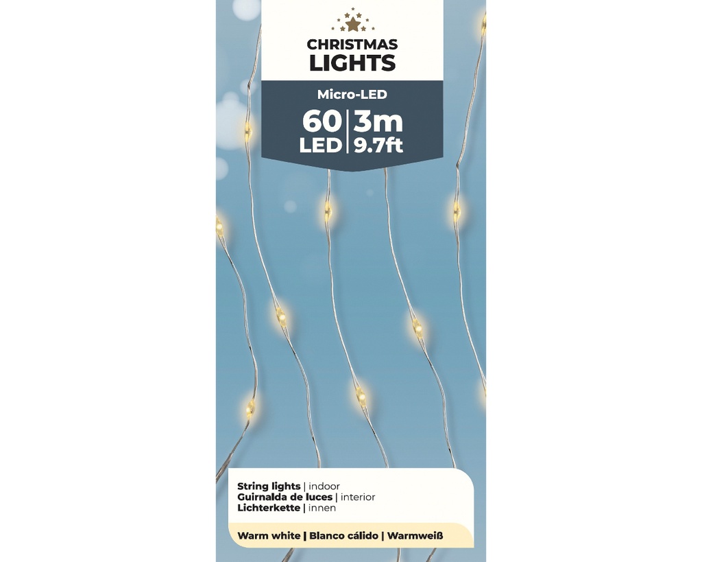 Lumineo | Verlichting String Lights Micro Indoor 100 Leds Warm Wit Snoer 5m