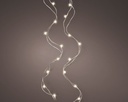 Lumineo | Verlichting Micro Lichtslinger Indoor 60 Leds Warm Wit Snoer Zilver 2,95m Batterij (niet inbegrepen)