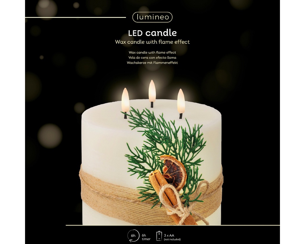 Lumineo | Verlichting Kaars Led Bewegende Vlammen 