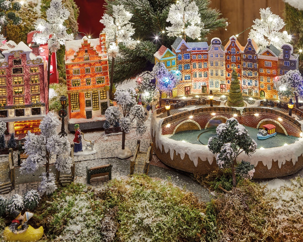 Lumineo | Verlichting Lantaarn Led Klasiek Warm/Zwart Polypropyleen 4-pack