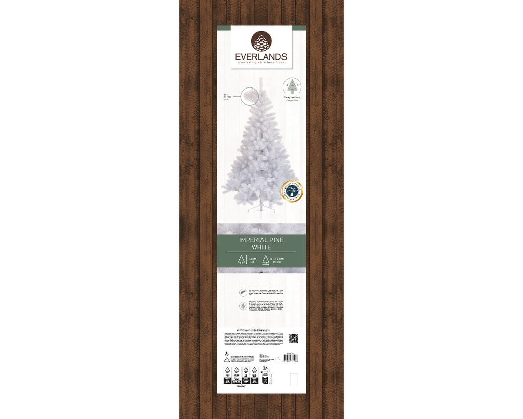 Kaemingk | Kerstboom Imperial Wit Ø117cmxH 180cm 