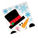 STICKERS, Kiekeboe, 30.5 x 31.5 cm, multikleur, rendier/sneeuwman/kerstman, statisch, herbruikbaar, assortiment