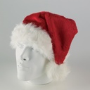 Kaemingk | Kerstmuts Pluchen Randen met Pompon 100% Polyester Wit/Rood 44x30cm