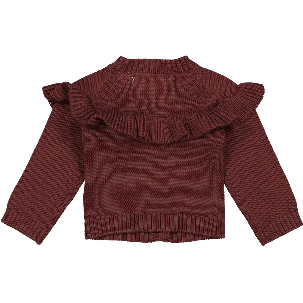 Bess | Gilet Girls Ruffles Port