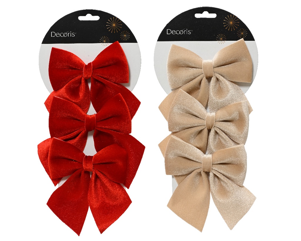 Kaemingk | Strik Polyester Assortiment Rood/Goud 3-pack
