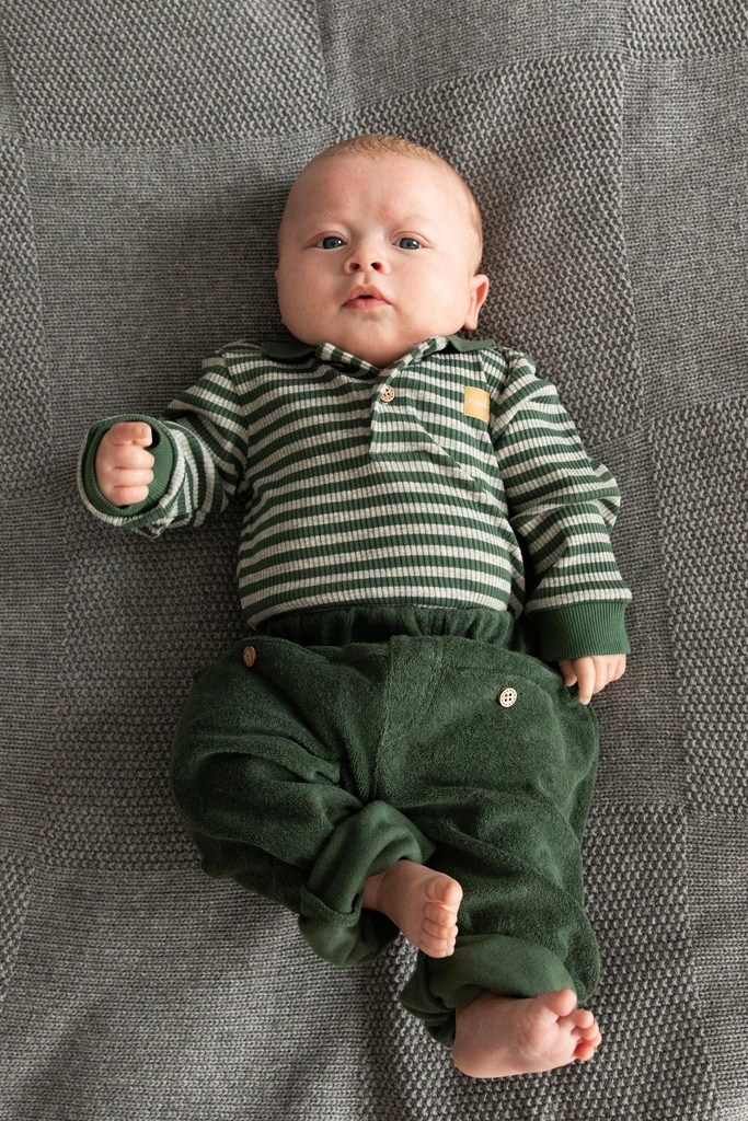 Bess | Broek Boys Towelling Green 