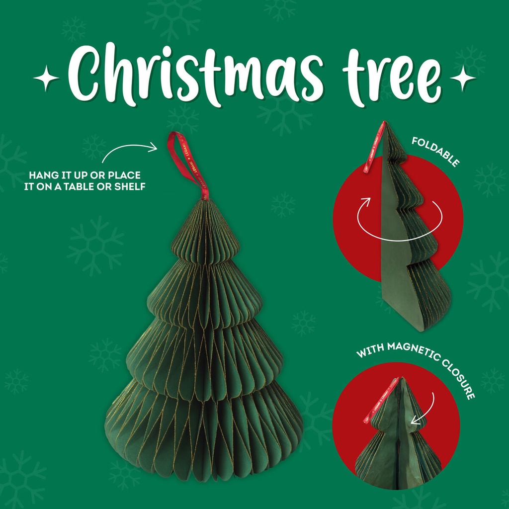Legami | Hangfiguur Kerstboom Papier Vouwbaar 