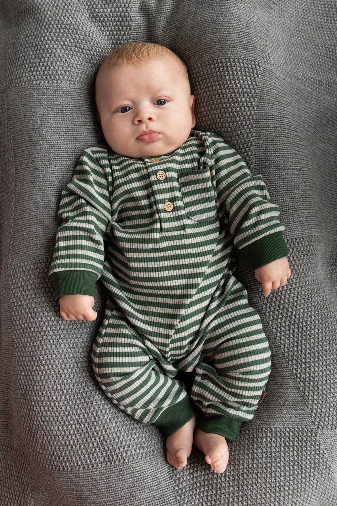Bess | Kruippak Boys Striped Green
