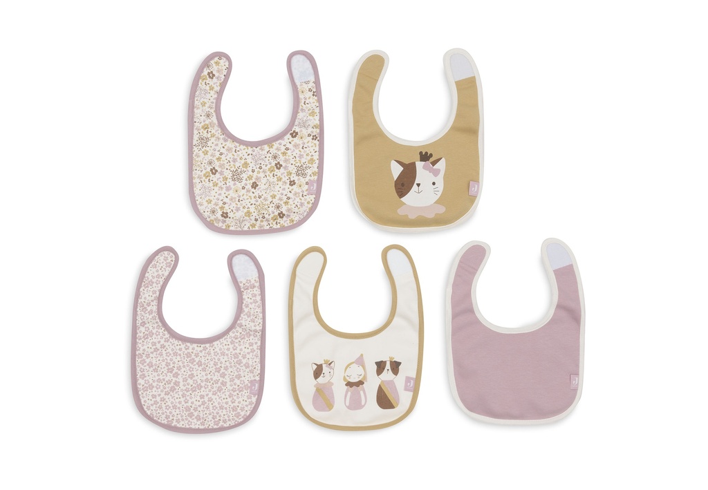 Jollein | Slabbetje Flower Fairies Jersey Waterproof Velcro Sluiting 5-pack