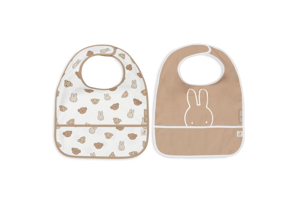 Jollein | Slabbetje Miffy and Friends Waterproof Velcrosluiting 2-pack
