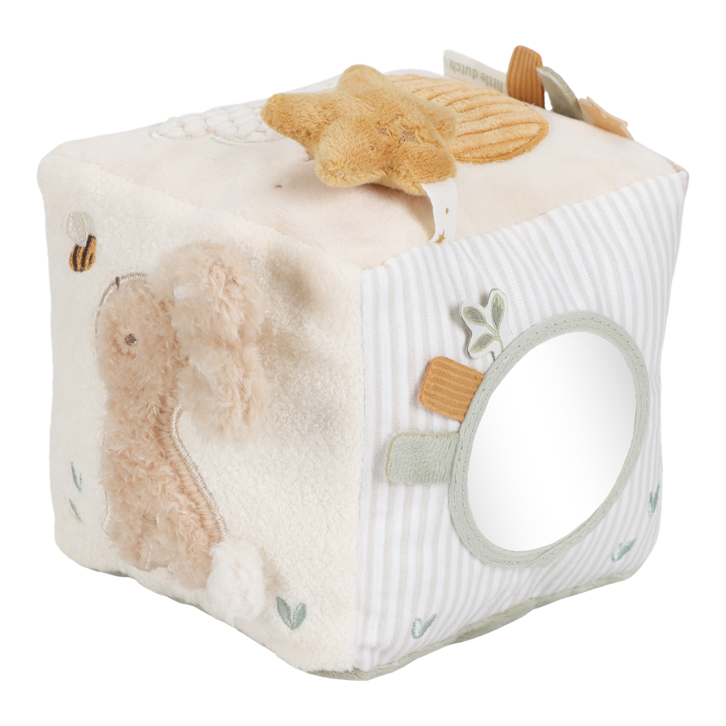 Little Dutch | Activiteitenkubus Newborn Naturals Textiel Activity Cube 