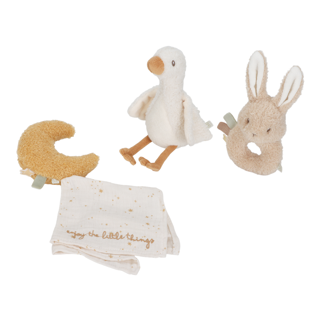 Little Dutch | Giftset Newborn Naturals Knuffel/Knuffeldoek/ Ringrammelaar