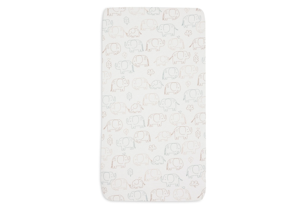 Jollein | Hoeslaken Elephants Tales Jersey 60x120cm