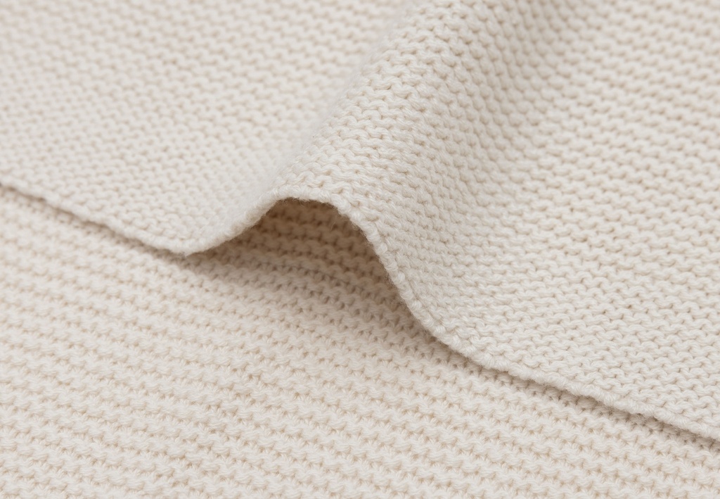 Jollein | Deken Wieg Basic Knit Oatmeal 75x100cm