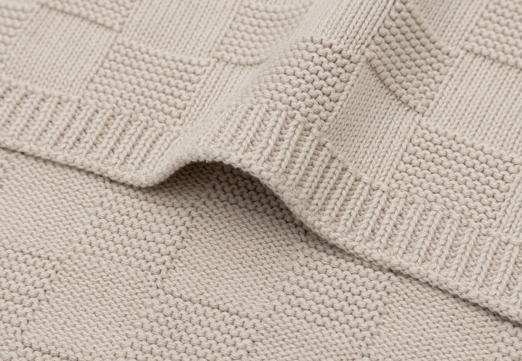 Jollein | Deken Wieg Box Knit Warm Sand