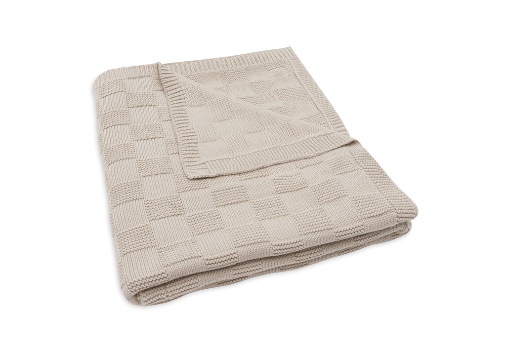 Jollein | Deken Ledikant Box Knit Warm Sand 100x150cm