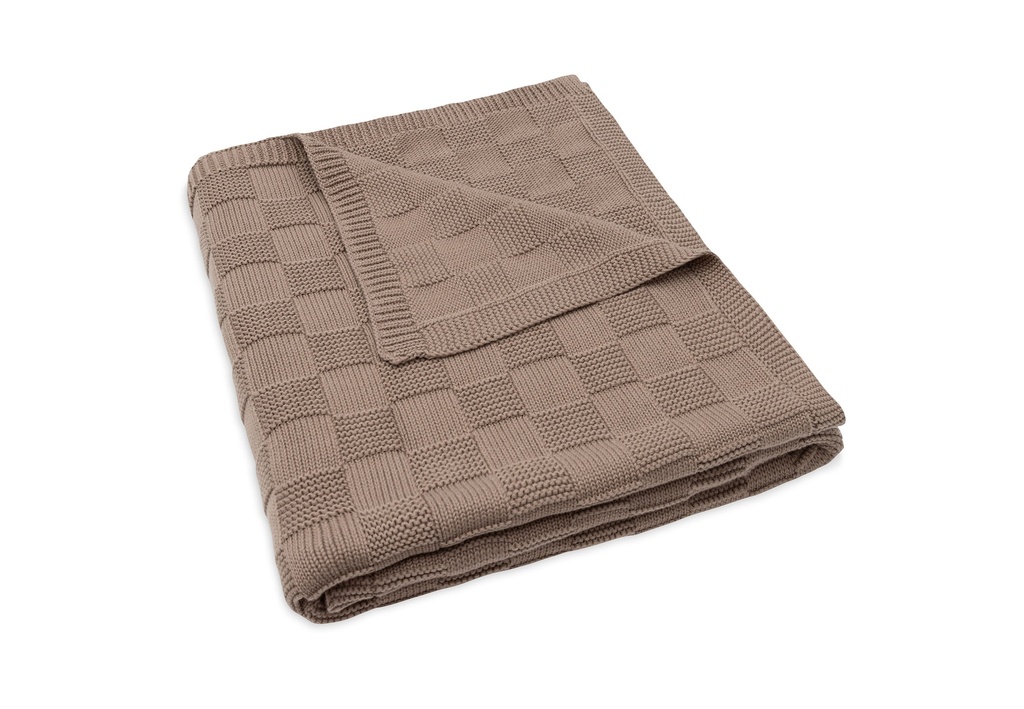 Jollein | Deken Ledikant Box Knit Milky Coffee 100x150cm