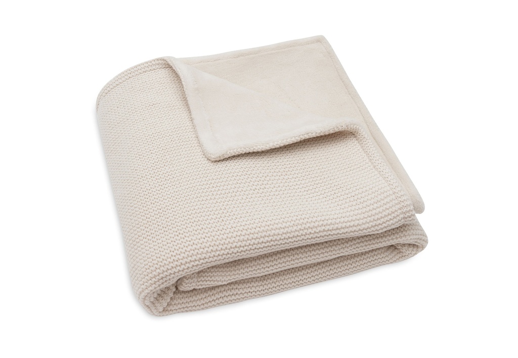 Jollein | Deken Wieg Basic Knit Oatmeal Velvet 75x100cm