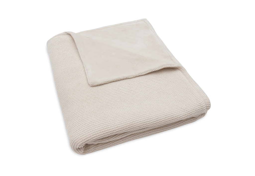 Jollein | Deken Ledikant Basic Knit Oatmeal Velvet 100x150cm