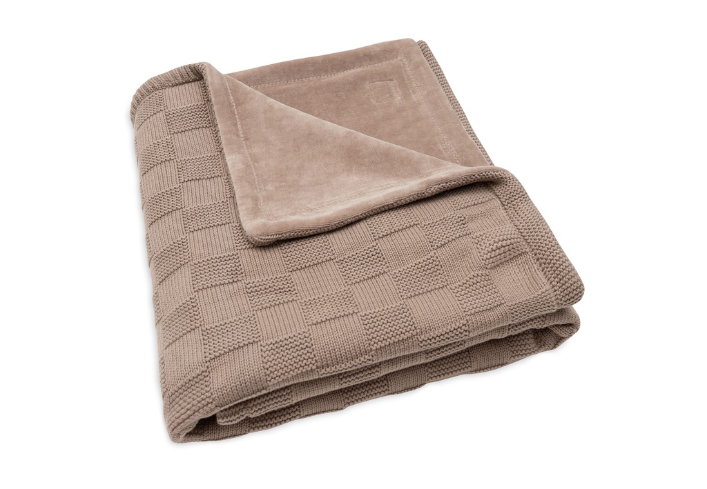 Jollein | Deken Ledikant Box Knit Milky Coffee/Velvet 100x150cm