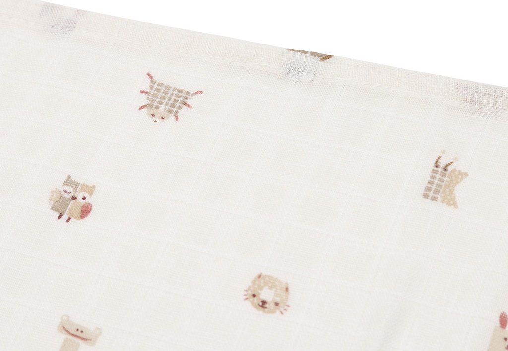 Jollein | Tetra Doek Animal Friends 70x70cm 3-pack