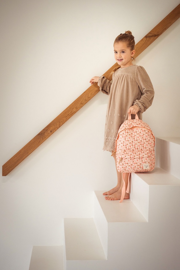 Kidzroom | Rugzak Magical Meadows All Over Bloemen Roze 37x26x12cm