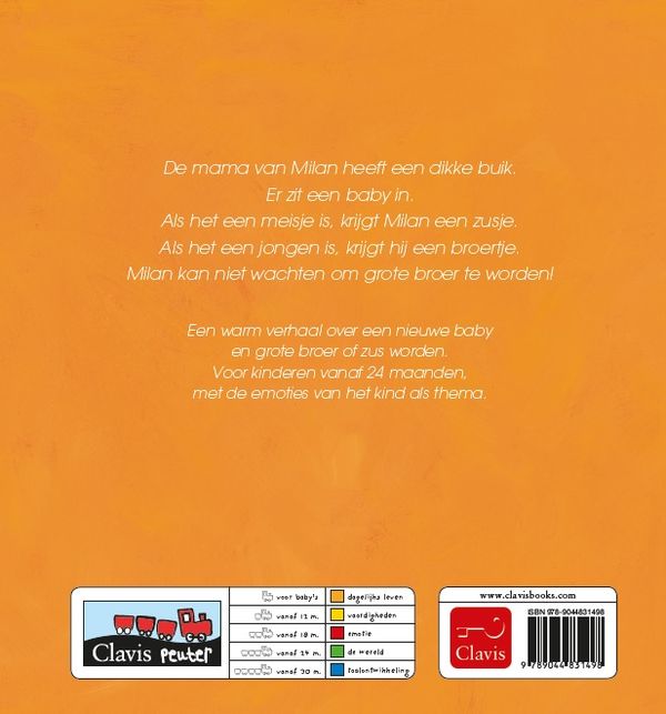 Clavis | Leesboek Milan wordt grote broer | Kathleen Amant