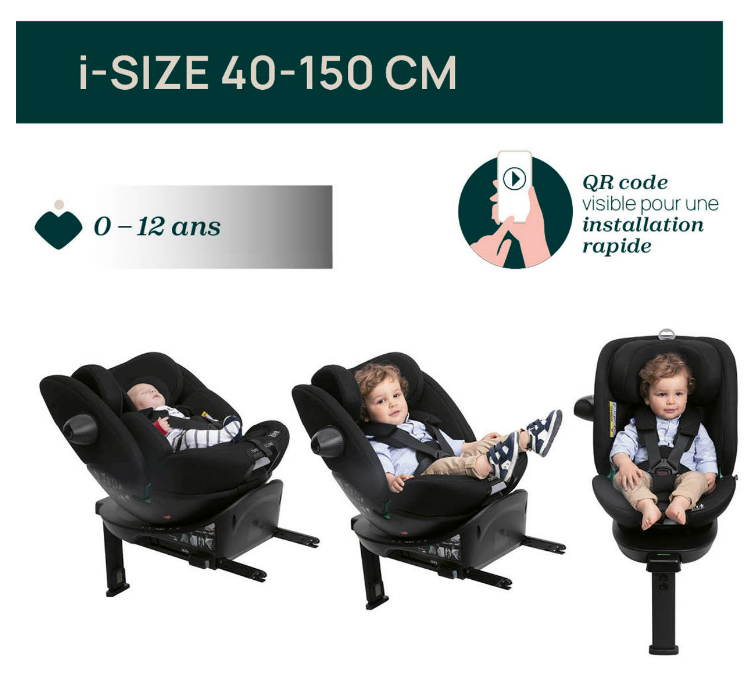 Chicco | Autostoel Everone I-Size Grey Black Gr 0+/1/2/3