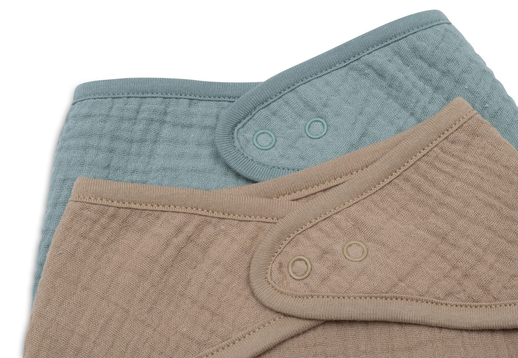 Jollein | Slabbetje Bandana Hydrofiel Sea Green/Biscuit 2-pack