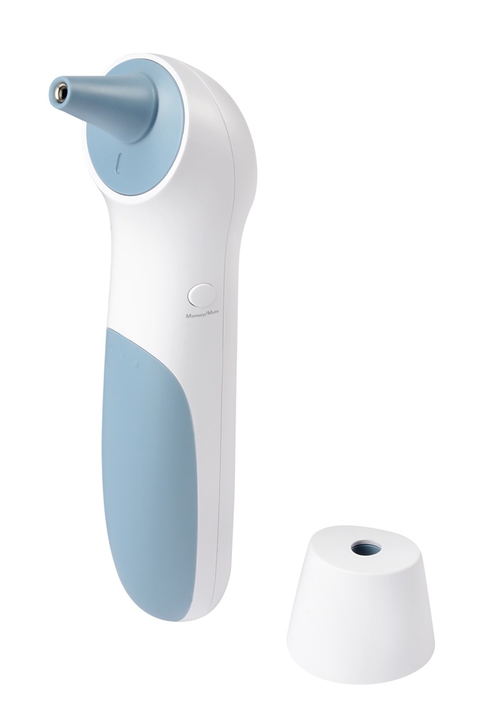 KOORTSTHERMOMETER, Thermospeed, infra- rood, geluid/licht alarm, LCD scherm, oor, voorhoofd en omgevingsthermometer