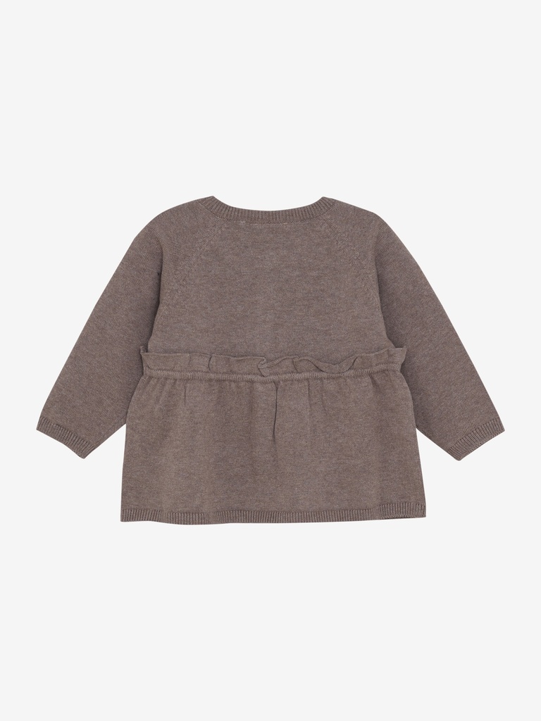 Minymo | Gilet Girls Dark Brown Melange