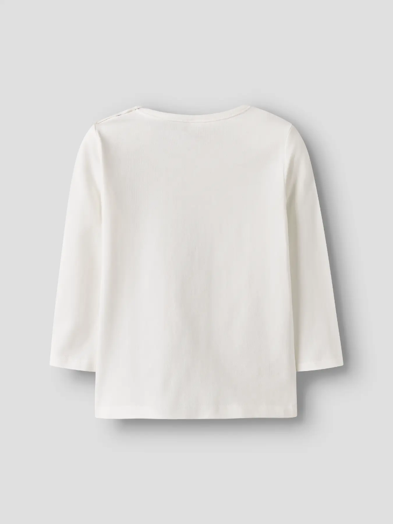 Name it | T-shirt Boys Nbmnuts Longsleeve Cloud Dancer 